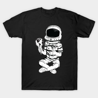 Astronaut With Two Ice Creams T-Shirt